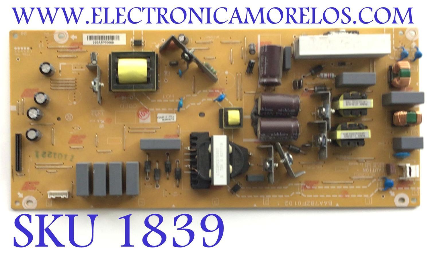 FUENTE DE PODER PARA TV PHILIPS / NUMERO DE PARTE AA78GMPW / AA78G-MPW / BAA78ZF0102 / BAA78ZF0102 1 / MODELO 65PFL5602/F7